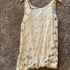 Cream knit top